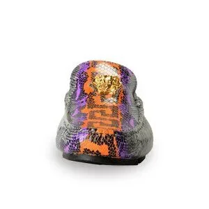 Versace | Shoes | Versace Mens Python Print Leather Gold  display picture 3
